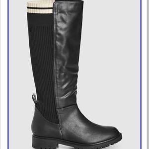 Avenue - WIDE FIT Elise Knee Boot - black